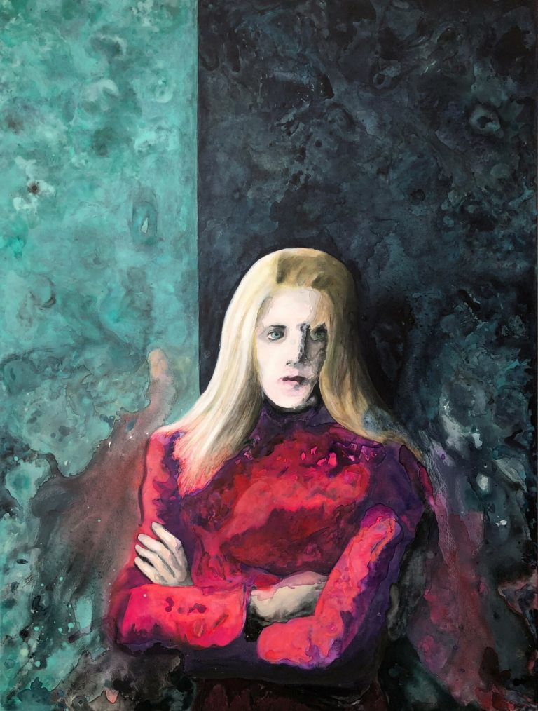 Cosima Hawemann,2021, Acryl und Pigment auf Leinwand, 120 x 90 cm